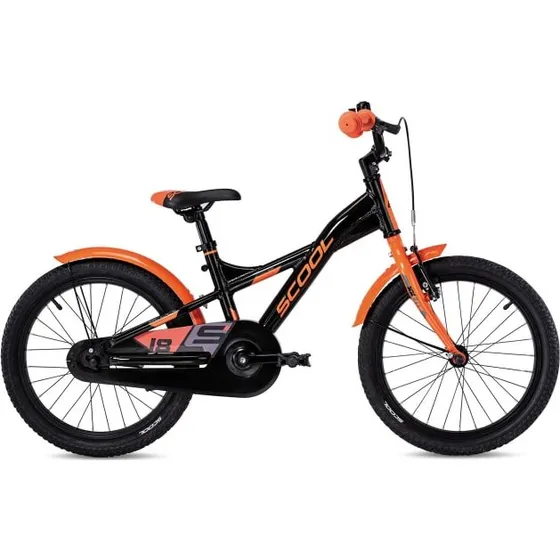 S'COOL XXlite 18 Zoll 1-Gang Kinderfahrrad, schwarz