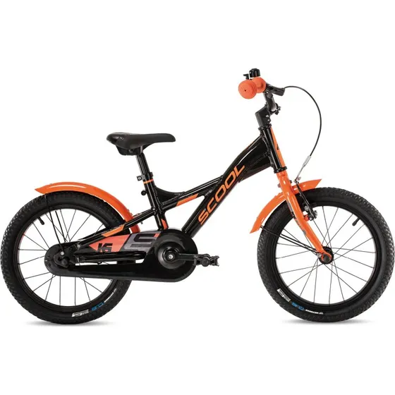 S'COOL XXlite 16-1S Black/Orange Kinderfahrrad