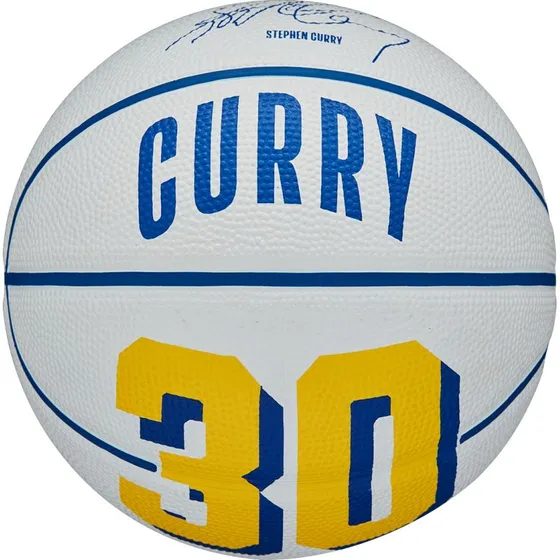Wilson Steph Curry Player Icon Mini-Basketball (Size 3, Weiß)