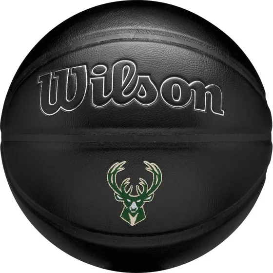Wilson NBA Milwaukee Bucks Basketball Schwarz (Größe 7)