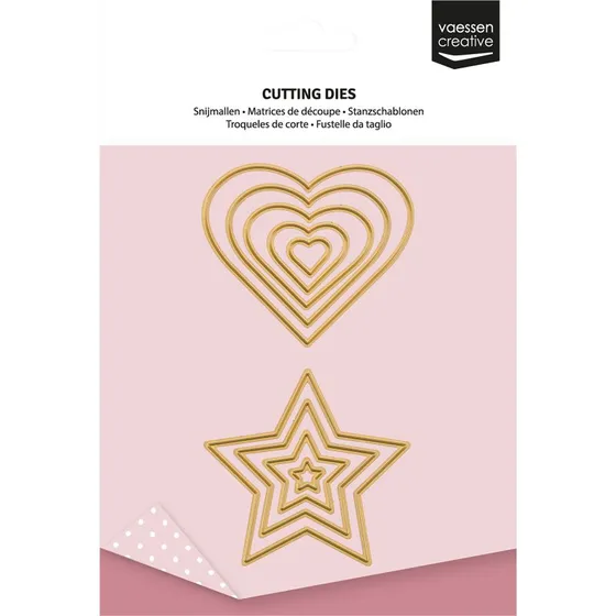 Vaessen Creative Stanzschablonen Sterne & Herzen 10 Stück