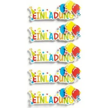 Creative-Sticker Einladung 78 x 125 mm bunt