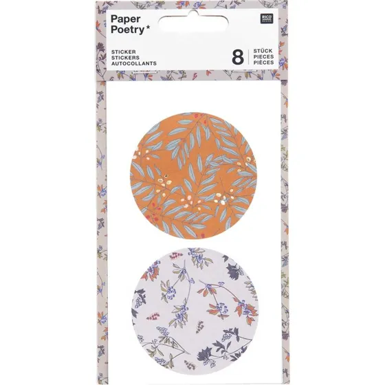 Paper Poetry Funny Fall Pflanzen-Sticker 4 Blatt