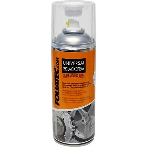 Foliatec Universal 2K Lackspray Silber Metallic 400 ml