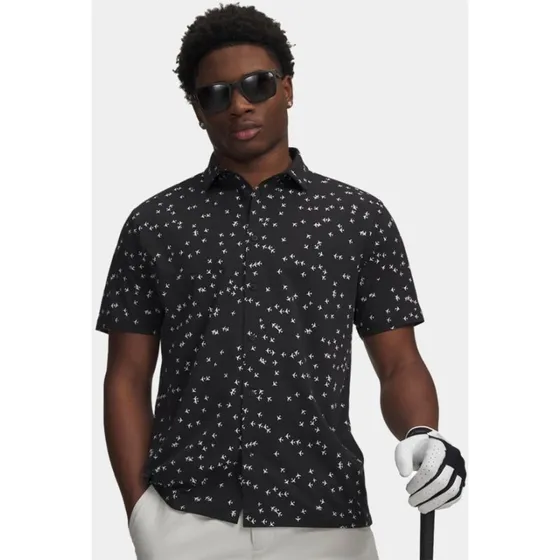 Under Armour Drive Golf Trip BD Shirt Halbarm Polo schwarz