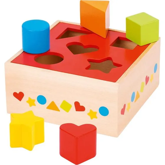 Goki Basic Sortierbox 5-teilig – Holzspielzeug für Feinmotorik & Logik ab 3 Jahren
