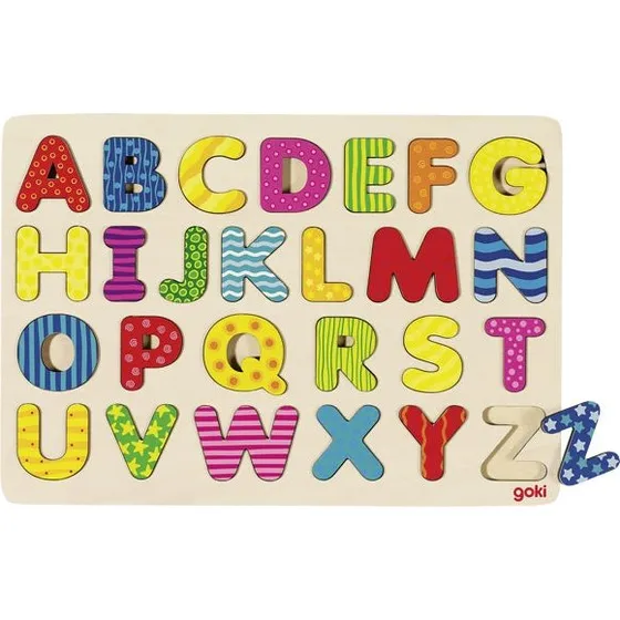 GOKI Holzpuzzle Doppelpack Alphabet & Zahlen