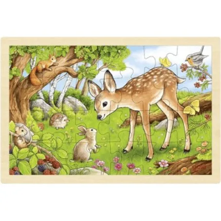 GoKi 57325 Einlegepuzzle Rehkitz, 30x20 cm