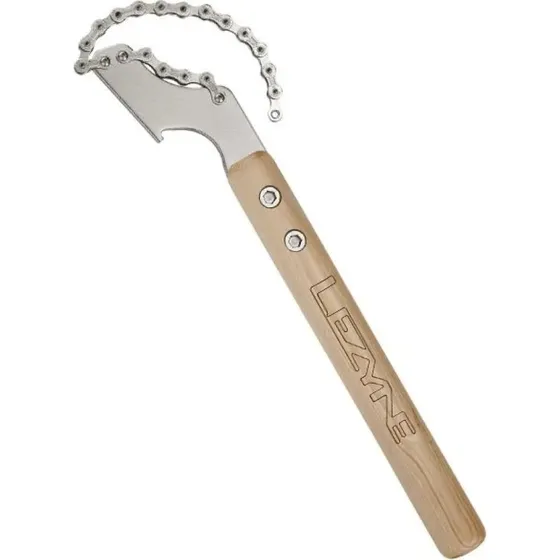 Lezyne Classic Chain Rod Kettenpeitsche 338mm nickel/holz