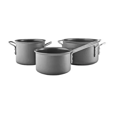 Eva Trio Grey Line Kochgeschirr-Set 3-teilig Grau 1,8 L / 2,5 L / 3,8 L