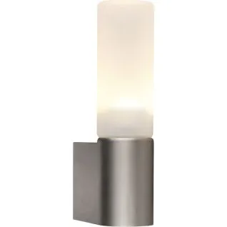 Nordlux IP S1 Wandleuchte geb. Stahl, 5,5 cm Glas, E27, IP44