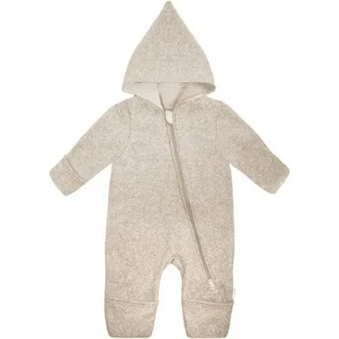 Maximo GOTS-Baby-Overall Baumwollfleece, Reißverschluss, Jerseyfutter