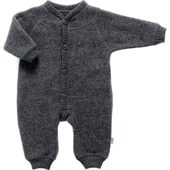 joha Baby Wollfleece-Overall dunkelgrau