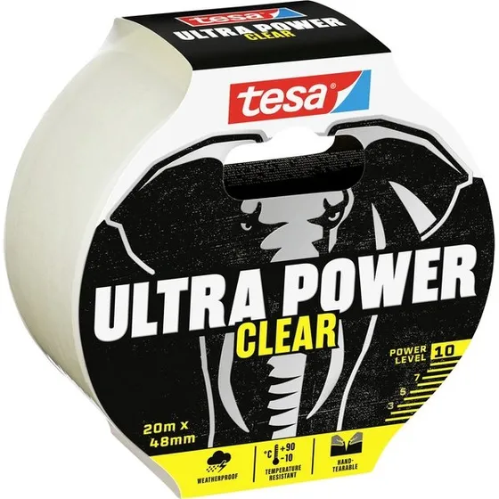 tesa Ultra Power Clear Reparaturband 20 m x 48 mm transparent