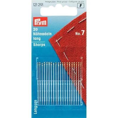 PRYM Nähnadeln lang mit Goldöhr, Nr. 7, 0,70 x 38 mm