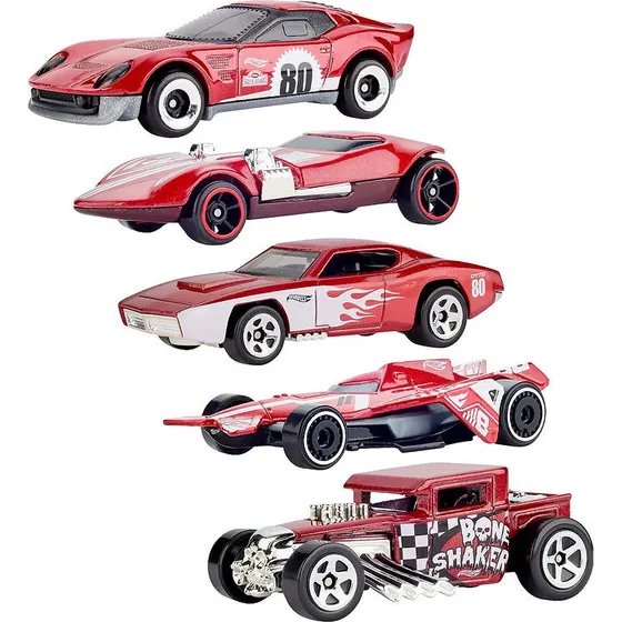Hot Wheels 80 Jahre Mattel JGK08 5er-Pack