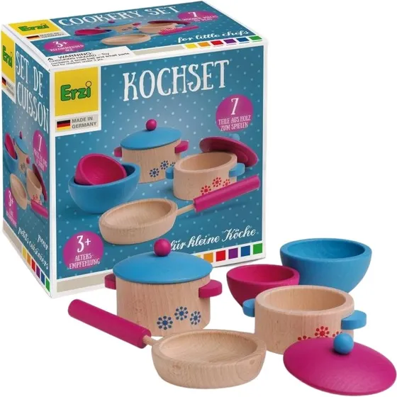 Erzi Kinderküche Kochset aus Holz
