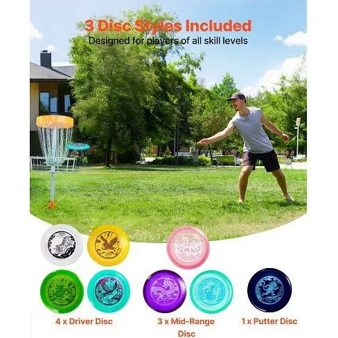 VEVOR Discgolf-Set Starterset (8 Stk.) PDGA-geprft