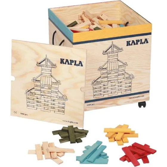 KAPLA® Bausteine 1000er Kiste Quadricolor
