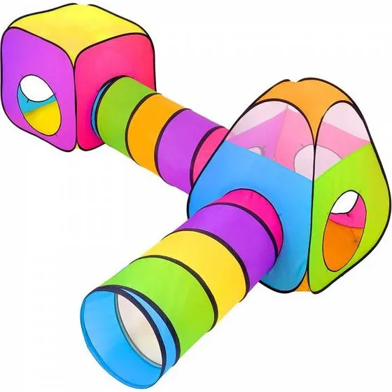 Grafner Spielzelt 4 in 1 mit Tunnel und Pyramide