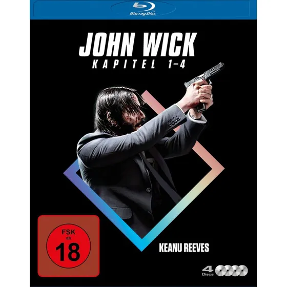 KEANU REEVES - JOHN WICK: KAPITEL 1-4 Blu-ray (FSK18)