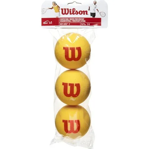 Wilson Starter Foam Bälle 3er-Pack, 9 cm, gelb/rot