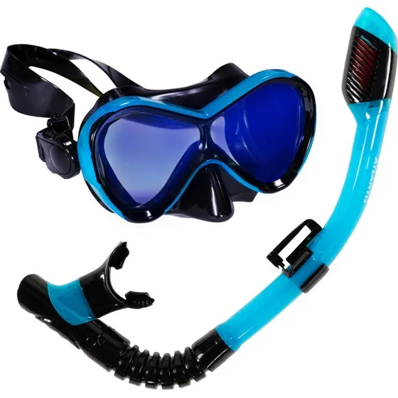 Atlantis Abaco Schnorchelset Kinder Schwarz/Türkis