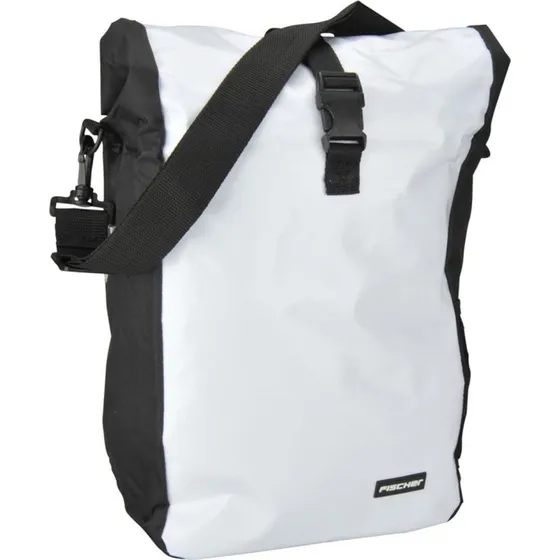 Fischer Gepäckträgertasche Kurier 18 L Weiß-Schwarz