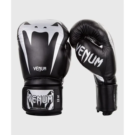 Venum Giant 3.0 Boxhandschuhe 14 Oz Schwarz/Silber Nappaleder