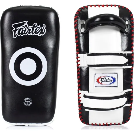 FAIRTEX KPLC2 Thaipratzen Leder schwarz-wei (Paar)