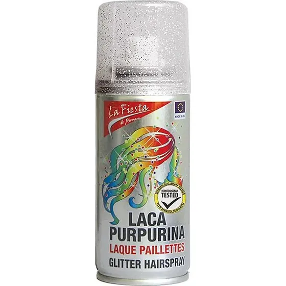 Party x People Glitterhaarspray Silber 125 ml