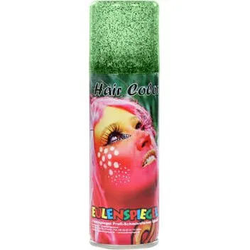 Eulenspiegel Glitzer-Effekt Haarspray 125 ml Grün