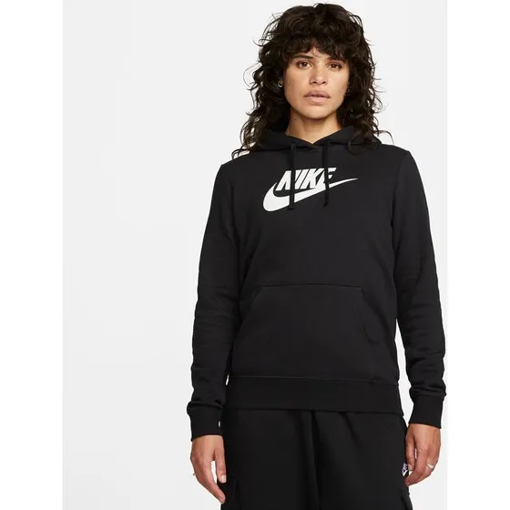 Nike Sportswear Club Fleece Hoodie Damen schwarz weiß