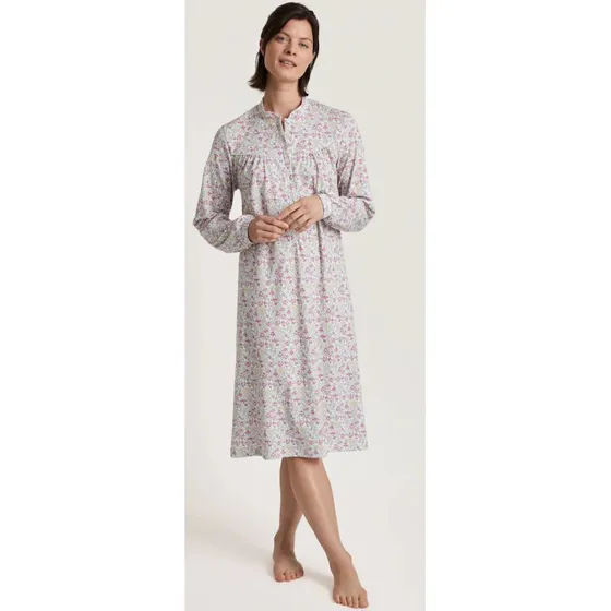 CALIDA Soft Cotton Nachthemd mit Satinband, Langarm