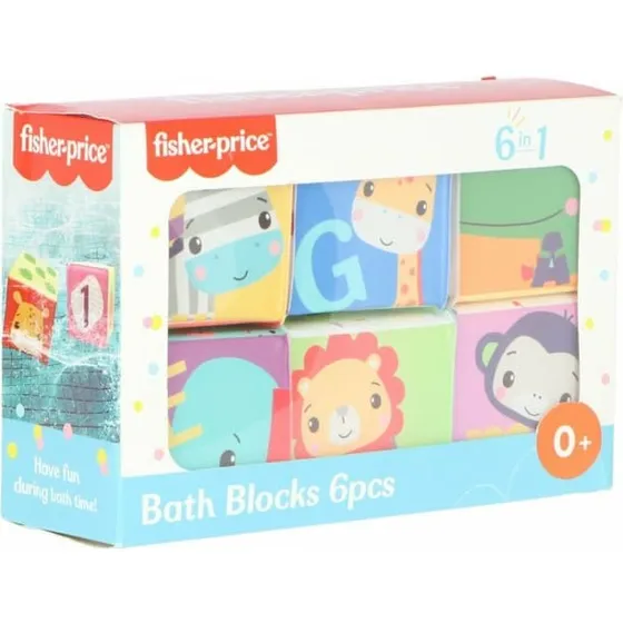 Bunte Badewürfel für Babys – 6 Stück mit niedlichen Motiven
