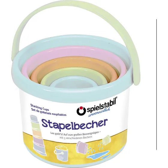 Spielstabil Stapelbecher-Set pastell 5-teilig