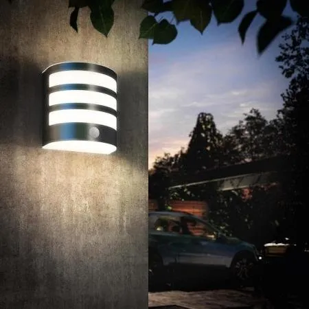 Philips myGarden Calgary LED Außenwandleuchte Edelstahl Bewegungsmelder