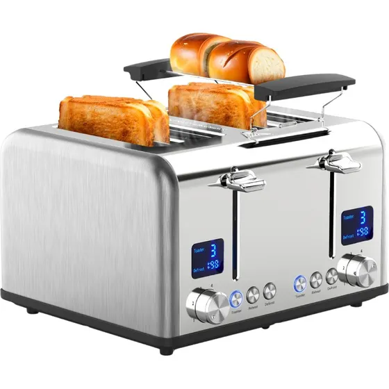 Steinborg SB-2080 4-Scheiben-Toaster Edelstahl