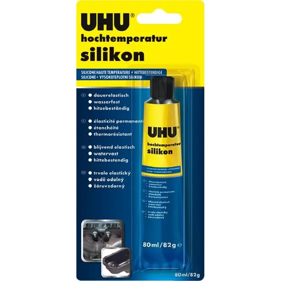 UHU Hochtemperatur-Silikon, 80 ml, schwarz