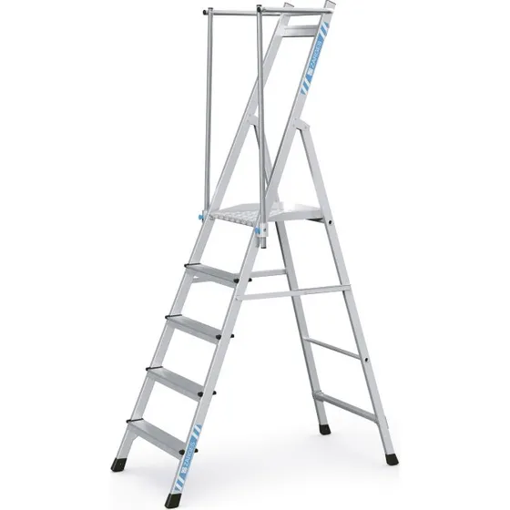 ZARGES ZAP Neo S 5-Stufen-Plattformleiter, Aluminium, mit Sicherheitsgelnder