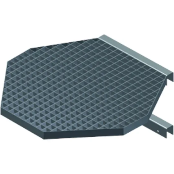 ZARGES 8-eckige Umstiegsplattform 700x700 mm verzinkt