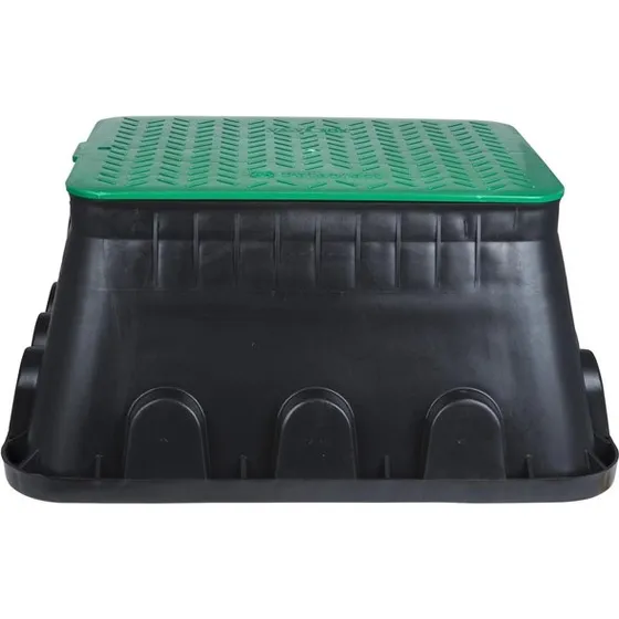 Heitronic 21042 Jumbo Bodeneinbaudose 12 Ausgänge schwarz-grün