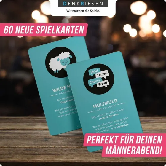 DENKRIESEN klattschen® Männerabend – 60 Spielkarten