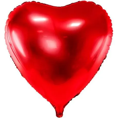 Mylar-Ballon Herz rot 72x73cm