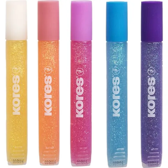 Kores Glitter Glue Pastell, 5er Set