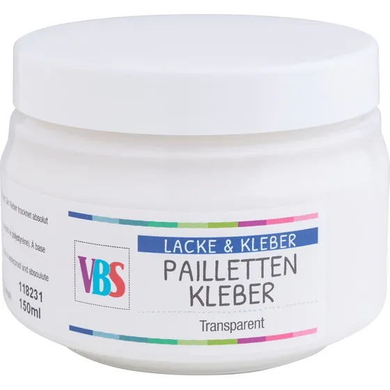 VBS Paillettenkleber  pasts, wasserbasiert, klar trocknend