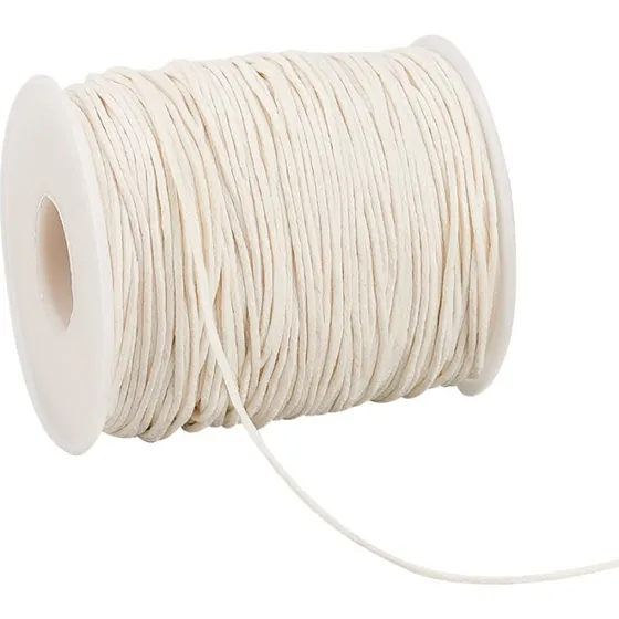 CottonWax 1mm Gewachste Baumwollschnur 100 Yards Beige