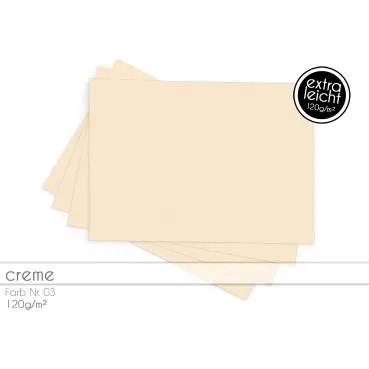 Müller Tonkarton DIN A4 120g/m² 25 Bogen creme