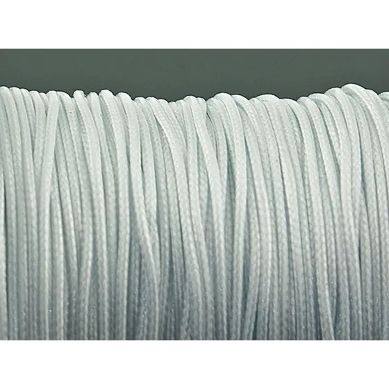 Vintageparts 10 m gewachste Polyesterkordel weiß 1 mm