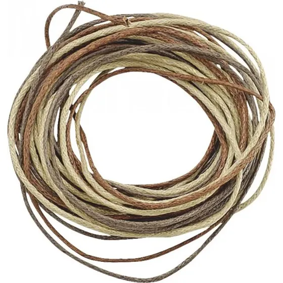 BRUNNEN Wachskordelmix 3-farbig 1 mm natur, rost, braun